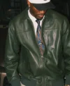 Buy Tammy Abraham 29th Birthday Celebration Green Leather Bomber Jacket On Sale