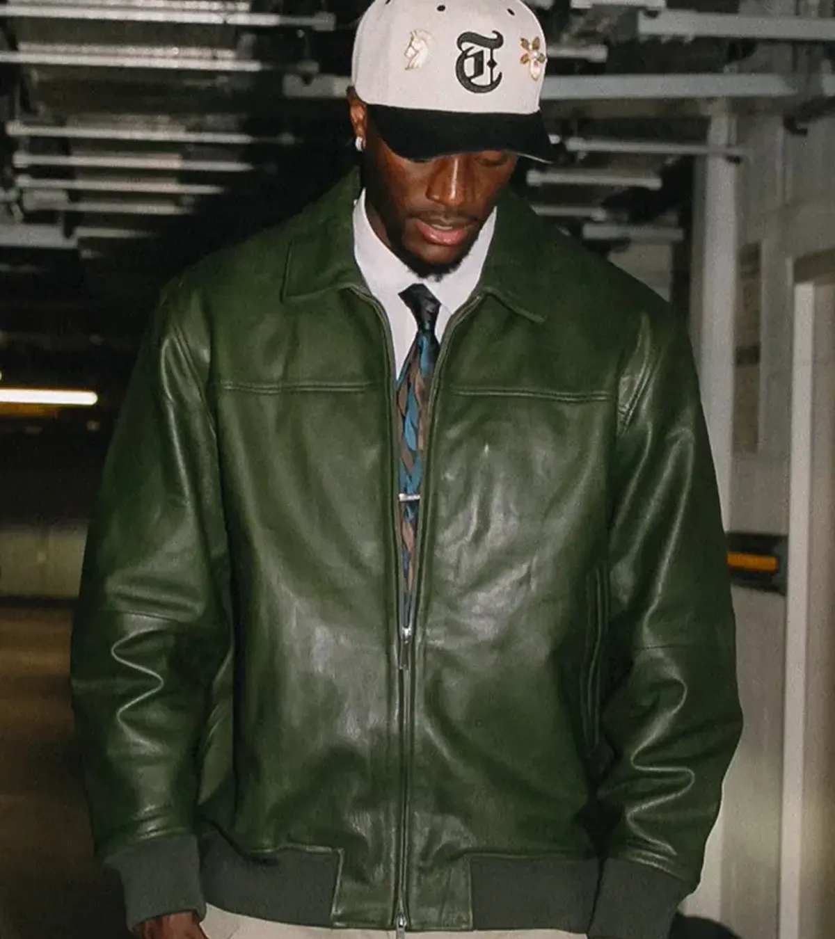 Buy Tammy Abraham 29th Birthday Celebration Green Leather Bomber Jacket