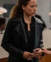 Buy Tawny Cypress TV Series Yellowjackets S03 Taissa Black Leather Trench Coat On Sale