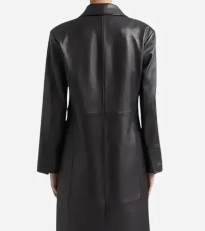 Buy Taylor Swift Patient Zero 2026 Black Leather Trench Coat On Sale