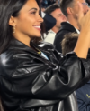 Buy Team Argentina 2026 Antonela Roccuzzo Black Leather Jacket For Men and Women Sale