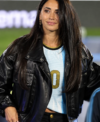 Buy Team Argentina 2026 Antonela Roccuzzo Black Leather Jacket On Sale