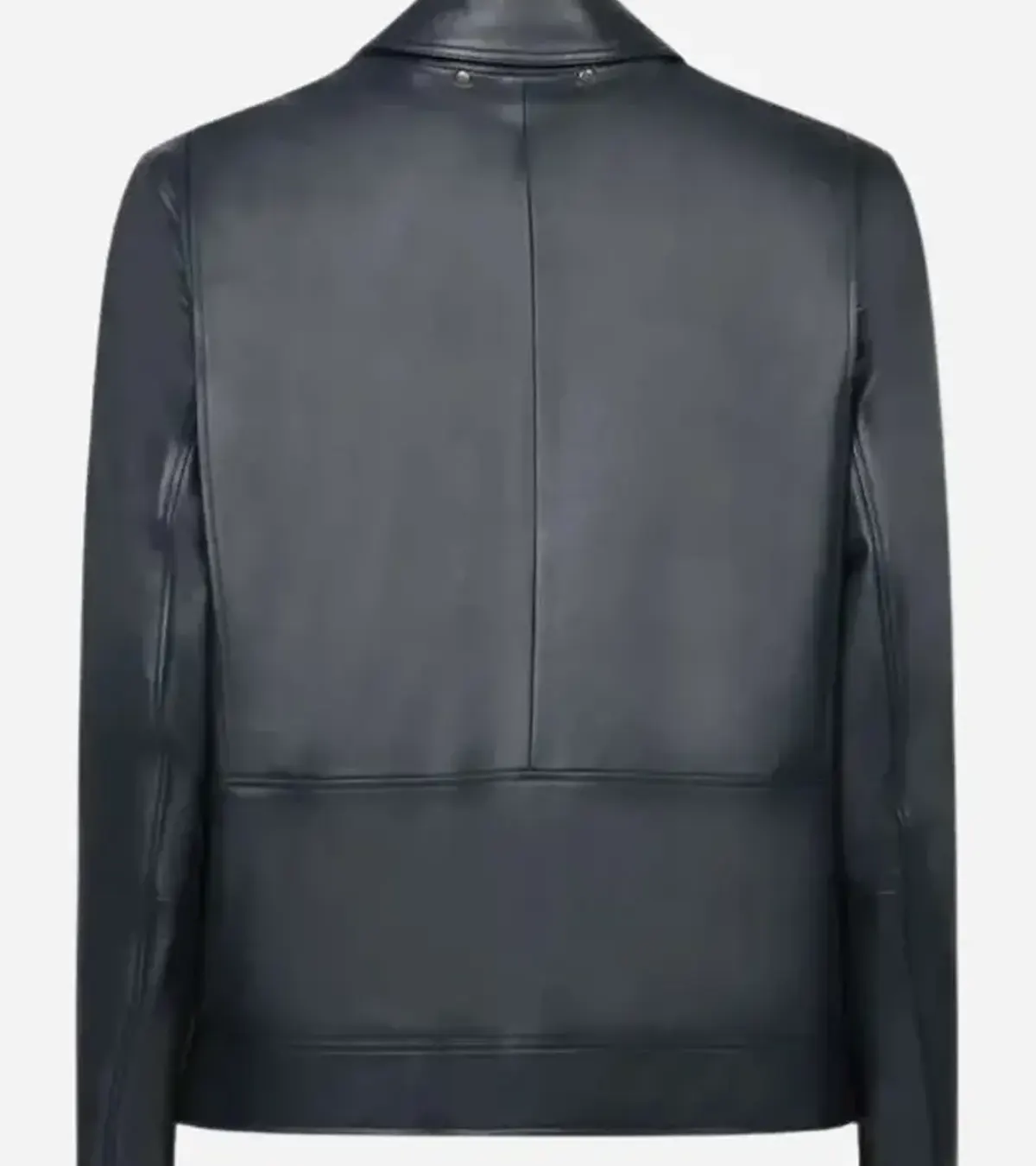 Buy The Jennifer Hudson Show Aaron Pierre Navy Blue Leather Jacket On Sale