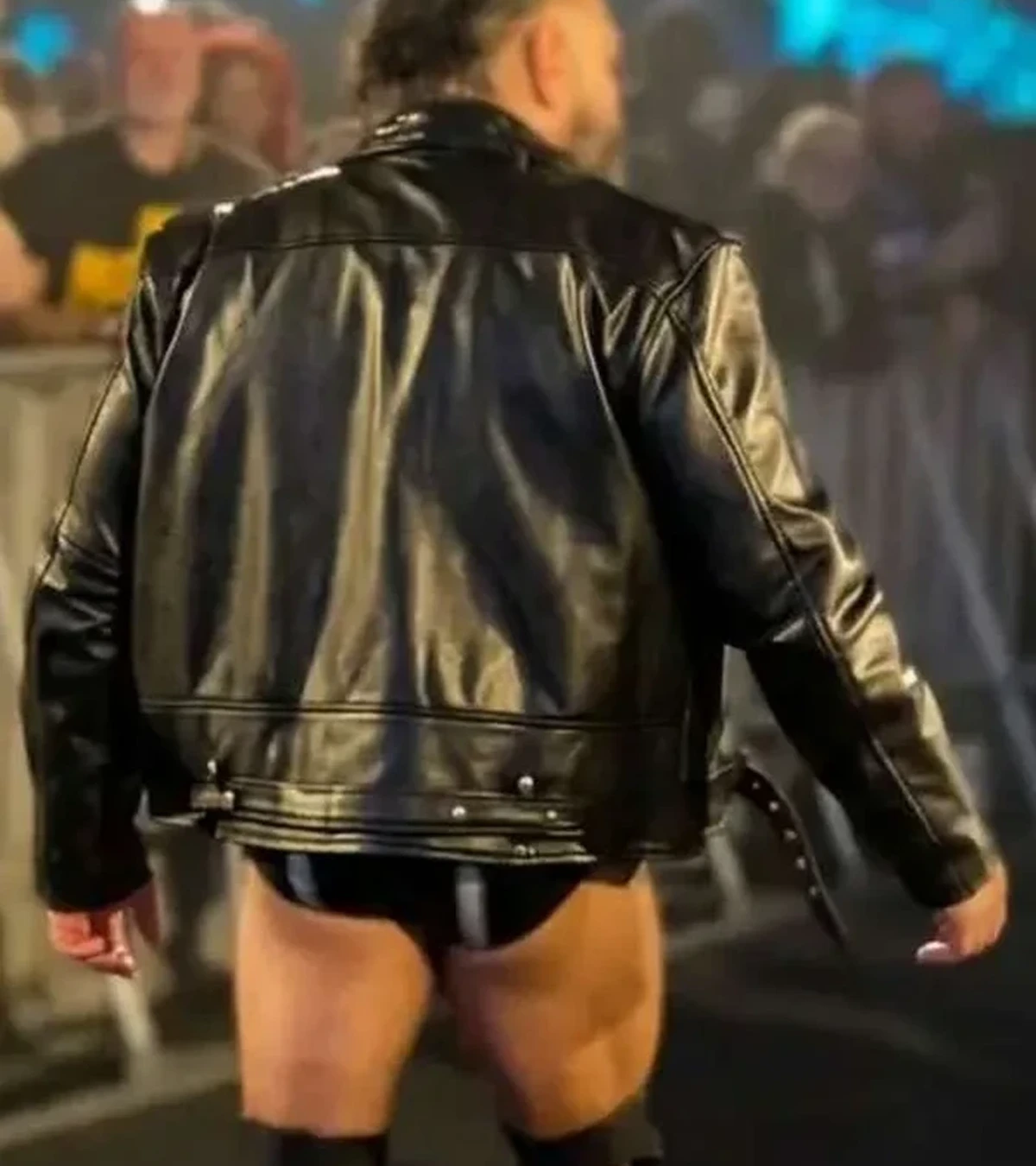 Buy WWE Money In The Bank 2026 Bronson Reed Black Leather Biker Jacket On Sale