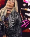 Buy WWE Money In The Bank Liv Morgan Black Leather Skelton Jacket On Sale