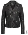 Buy Womens Black Leather Biker Jacket