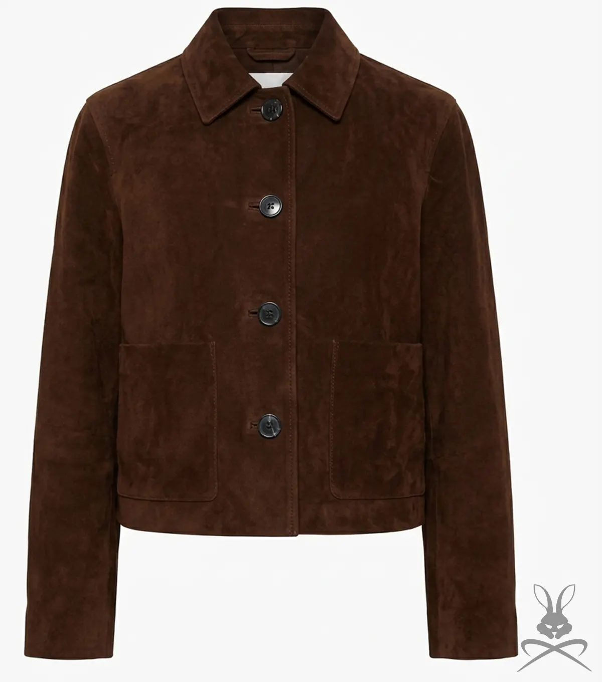Buy Womens Brown Cropped Boxy Suede Leather Jacket
