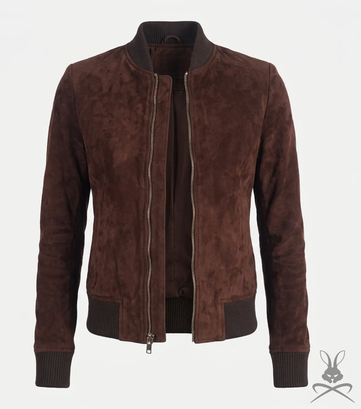 Buy Womens Brown Leather Suede Bomber Jacket