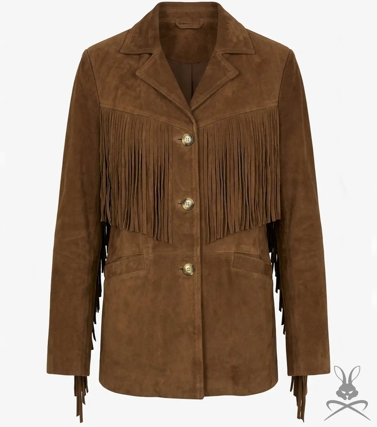 Buy Womens Cognac Suede Leather Western Blazer