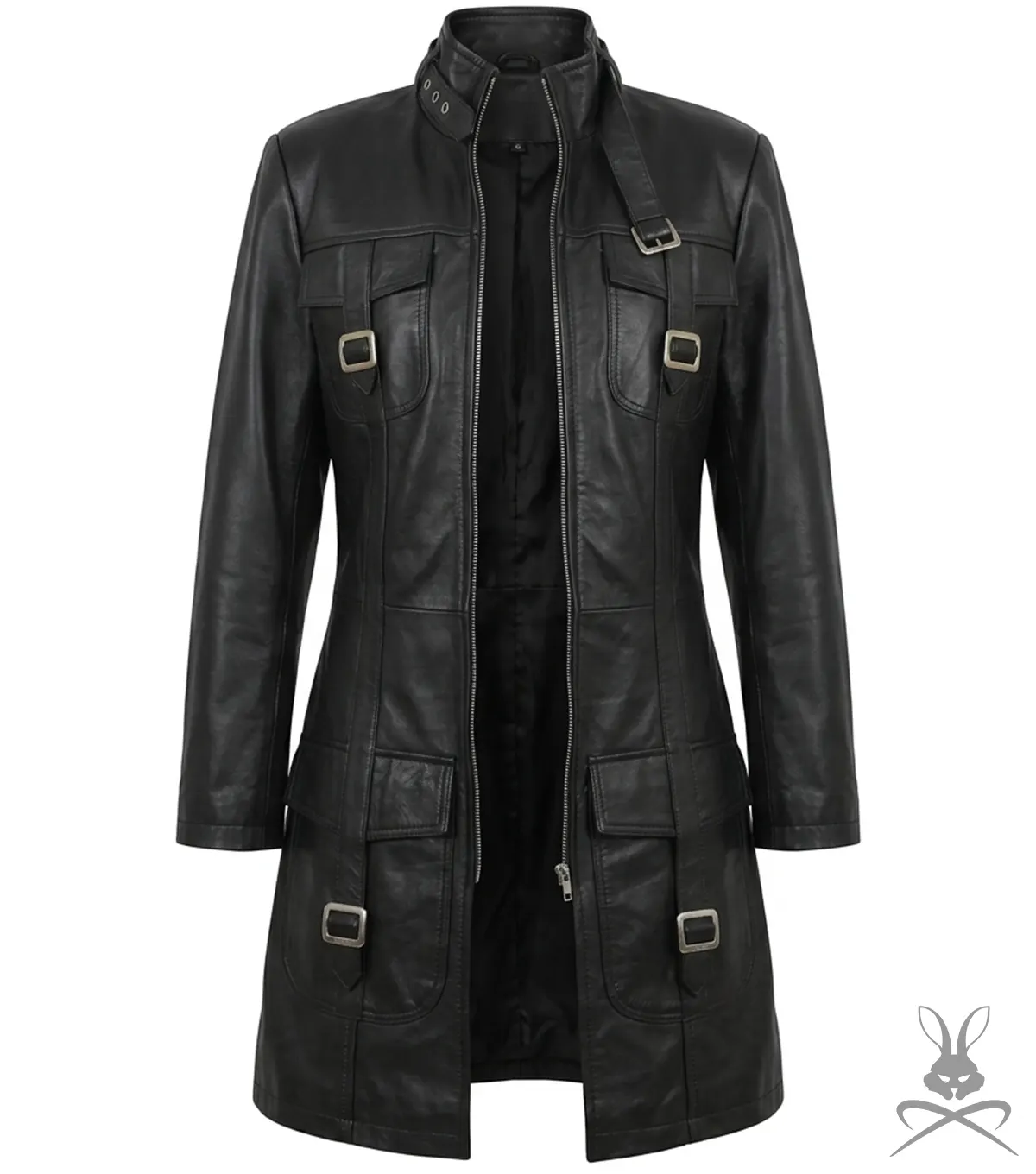 Buy Womens Cowhide Leather Long Coat