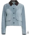 Buy Womens Crop Suede Leather Jacket