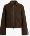 Buy Womens Cropped Suede Leather Jacket