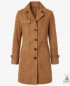 Buy Womens Mia Tobacco Suede Leather Trench Coat