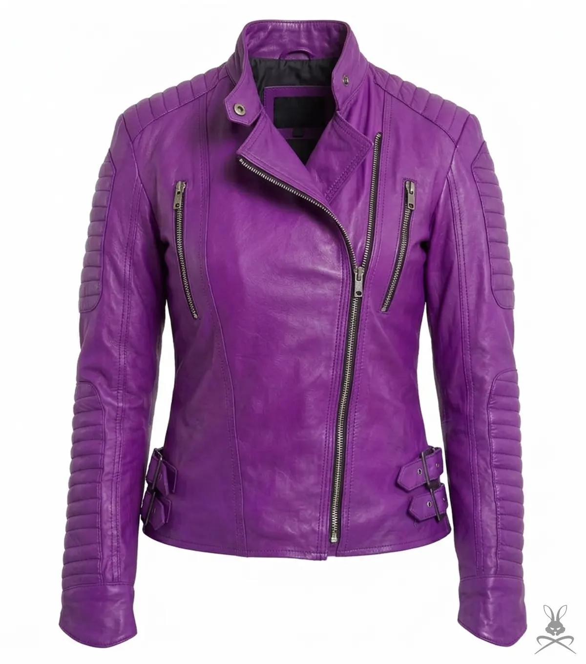 Buy Womens Purple Genuine Leather Brando Jacket