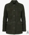 Buy Womens Zola Olive Suede Leather Jacket