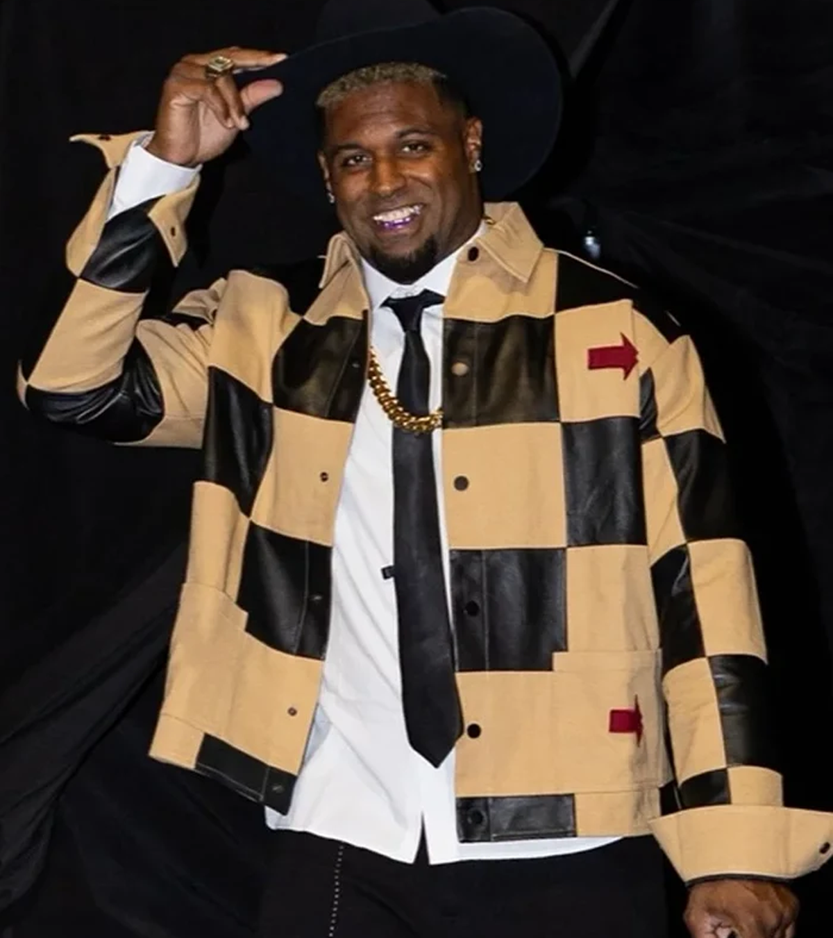 Caesars Superdome Cameron Jordan Leather Jacket