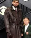 Chris Brown Grammy Awards Leather Coat