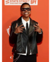 Courtney Williams Orange Carpet Leather Jacket