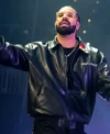 Drake Amici Violente Black Bomber Leather Jacket