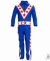 Evel Knievel Blue Leather Suit full