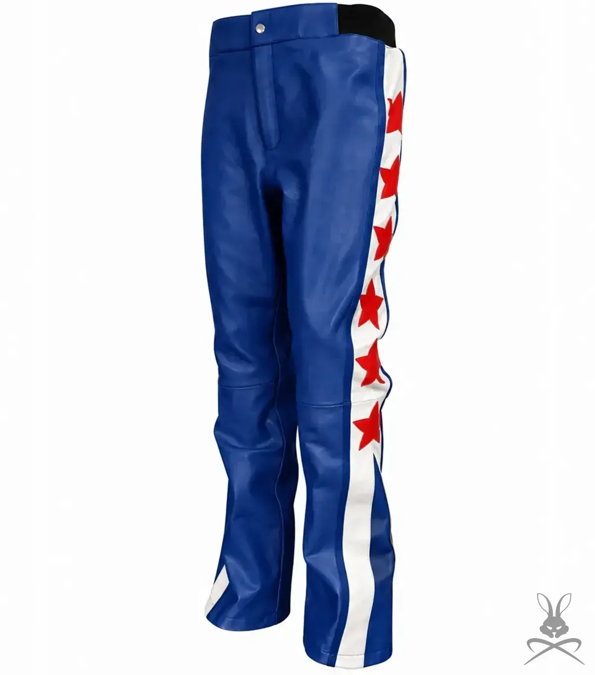 Evel Knievel Blue Leather Suit pant