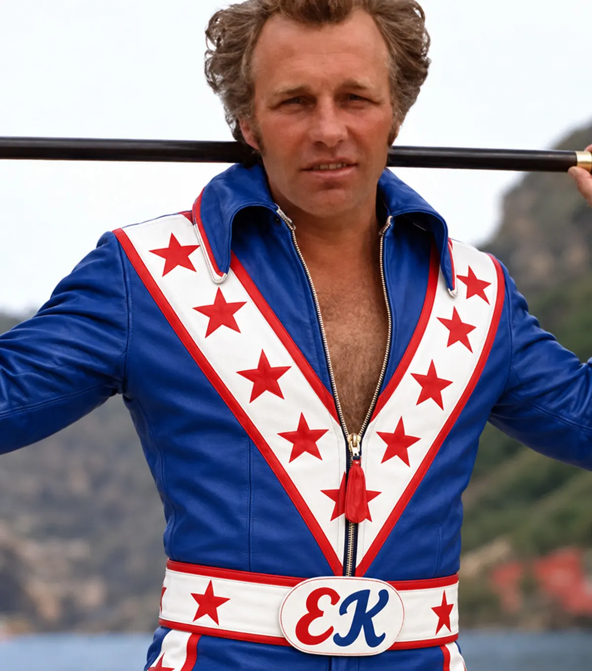 Evel Knievel Blue Leather Suit