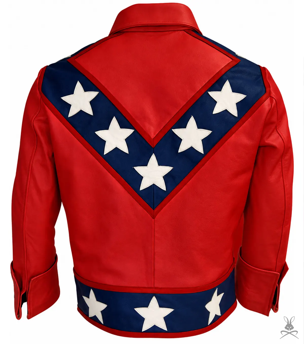 Evel Knievel Red Leather Suit back view