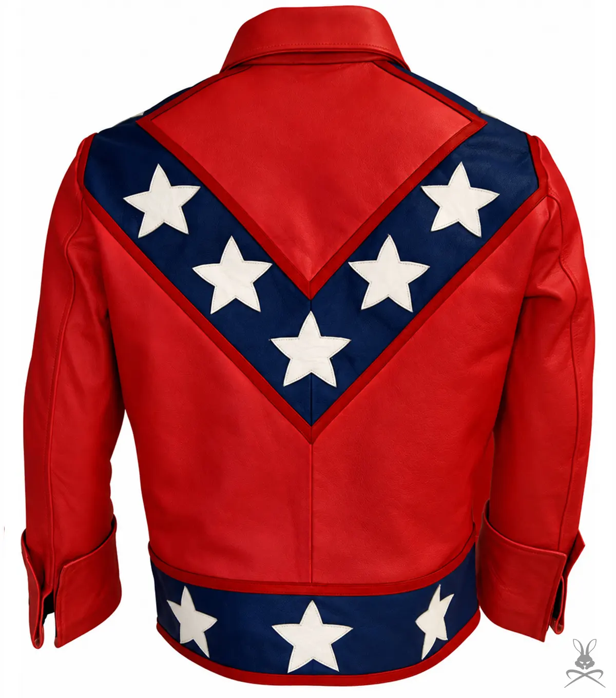Evel Knievel Red Leather Suit for Men and Women back