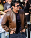 Fashion Week Diego Calva Leather Jacket