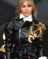 Grammy Awards Miley Cyrus Leather Jacket
