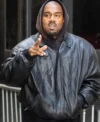 Kanye West Black Leather Jacket