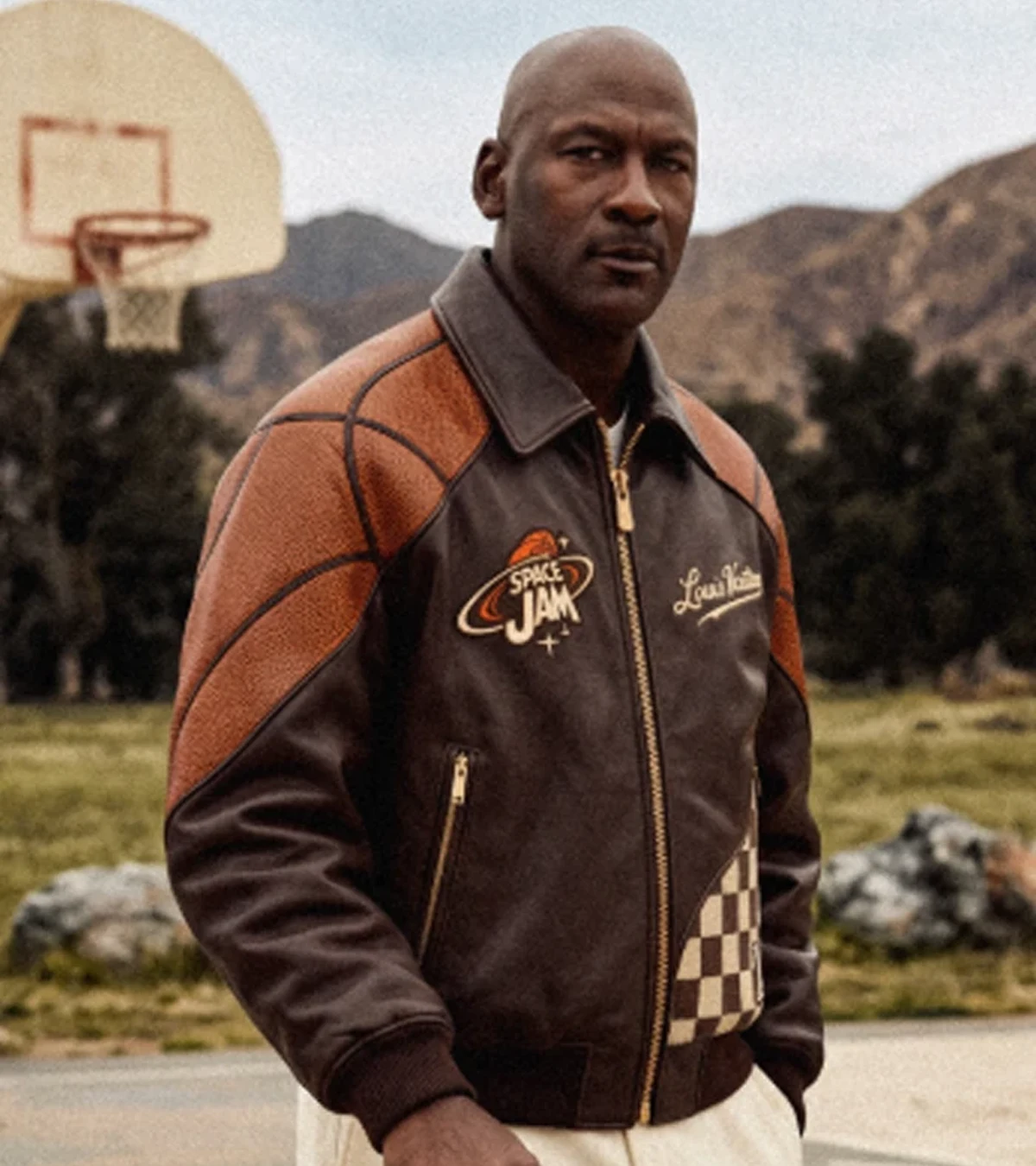 Louis Vuitton x Space Jam x Michael Jordan Brown Jacket