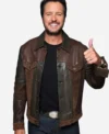Luke Bryan Jimmy Fallon Show Leather Jacket