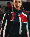 Marie Mouroum Sixty Minutes Red and Black Jacket