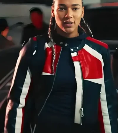 Marie Mouroum Sixty Minutes Red and Black Jacket
