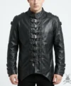 Mens Halloween Black Leather Jacket