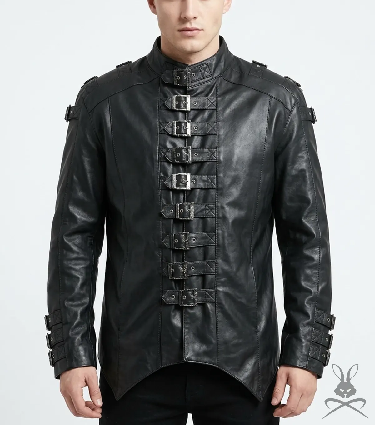 Mens Halloween Black Leather Jacket