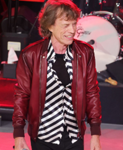 Mick Jagger Red Leather Jacket