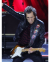 NYC English Singer Ronnie Wood Event Rocket Black Leather Jacket Front