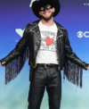 Orville Peck MTV Awards Show 2026 Fringe Style Black Leather Jacket Front