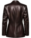 Paris Fashion Week 2026 Ahn Hyo Seop Dark Brown Leather Blazer Back