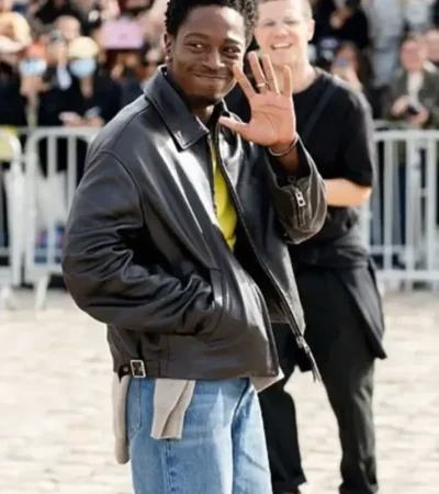 Paris Fashion Week 2026 David Jonsso Black Leather Jacket