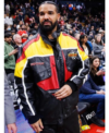 Rapper Drake Ski-Doo Racing Snowmobile Multicolor Leather Jacket Front