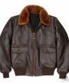 Shop Mens Brown G1 US Navy Real Leather Flight Bomber Jacket