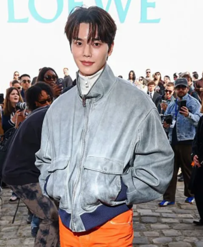 Song Kang Fashion Week Leather Jacket