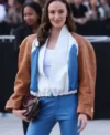 Sophie Turner Paris Fashion Week 2026 Leather Jacket