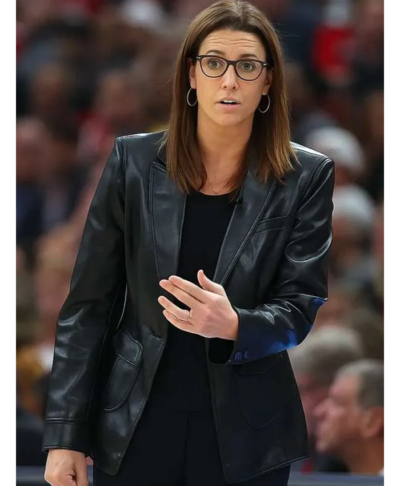 Stephanie White Indiana Fever Leather Blazer