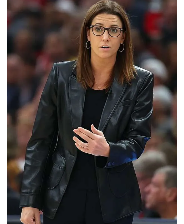 Stephanie White Indiana Fever Leather Blazer