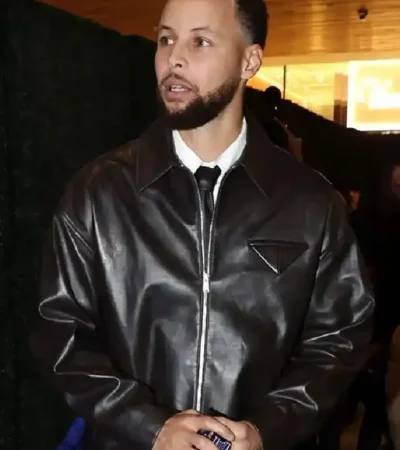 Stephen Curry Goat Premiere Leather Jacket