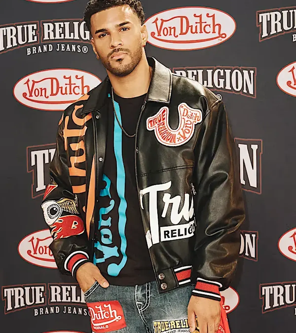 True Religion Von Dutch Leather Jacket